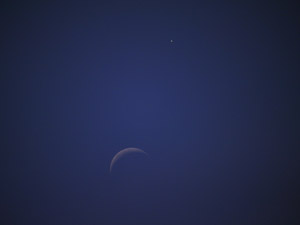 La Luna, Venus y Jpiter