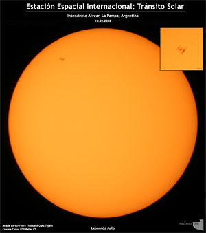 ISS Tr�nsito Solar :: Sur Astron�mico