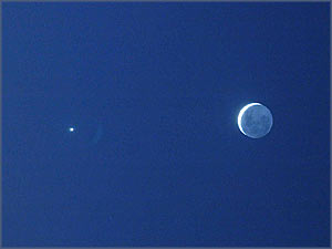 La Luna y Venus :: Sur Astronómico