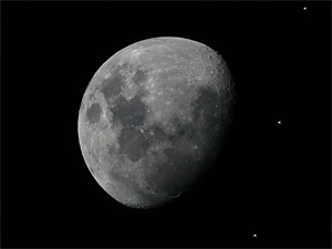 La Luna y la ISS