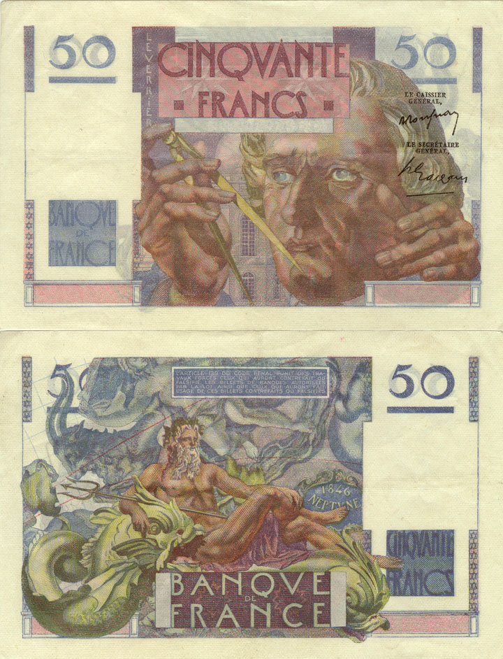 Billete Le Verrier