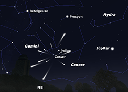 Estrellas fugaces en diciembre