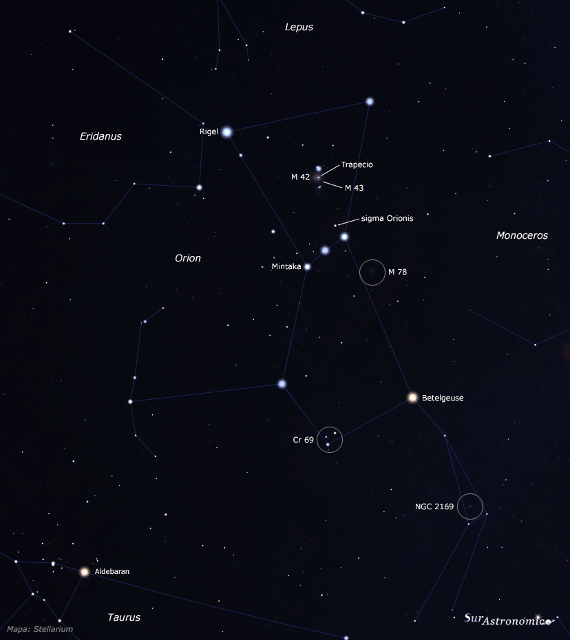 Objetos Fáciles en Orion