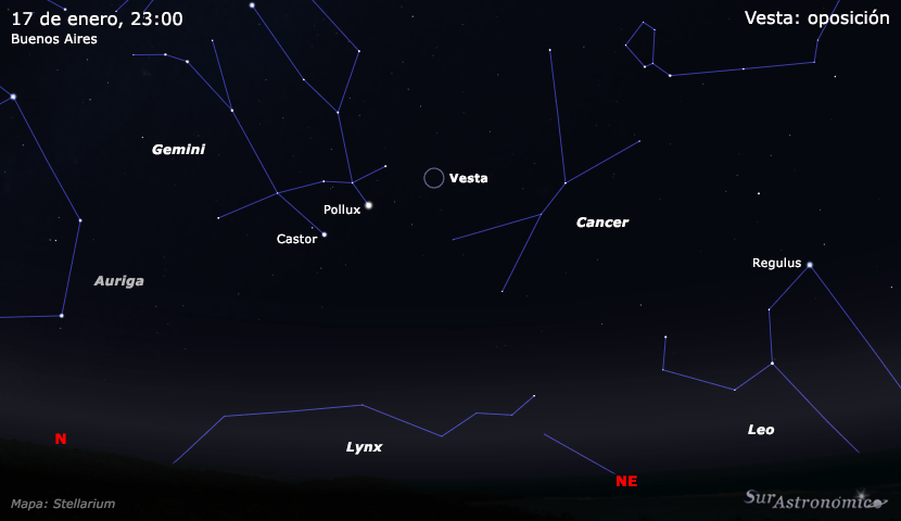 Oposición del asteroide Vesta