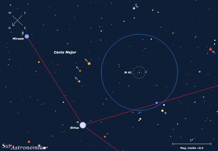 Messier 41 parece estar sostenido por energía oscura