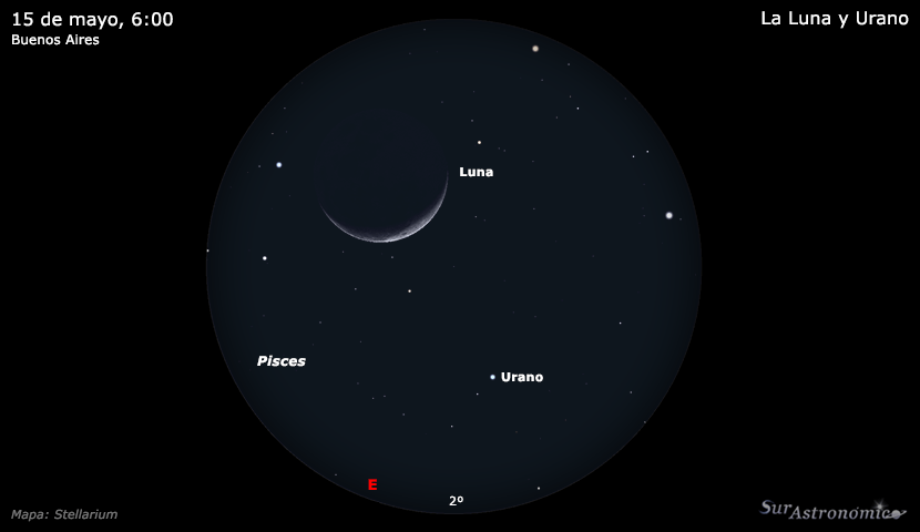 La Luna y Urano: conjunción