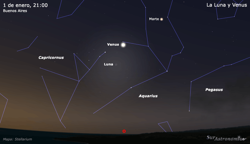La Luna y Venus