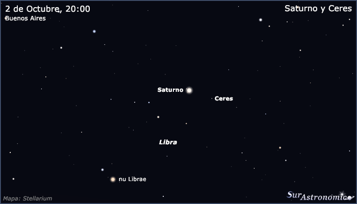 Saturno y Ceres: conjunción