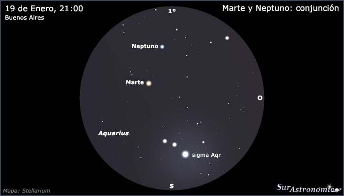 Marte y Neptuno: conjunción